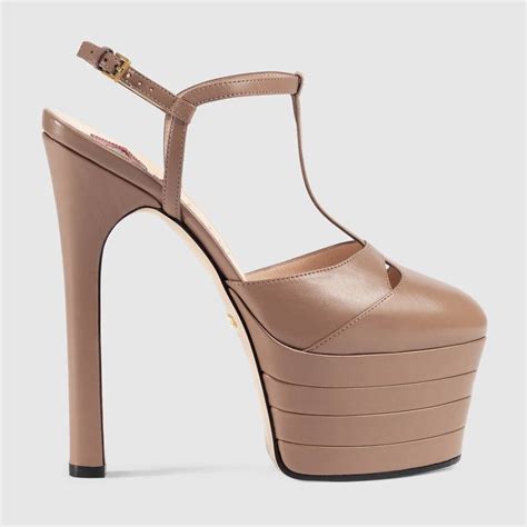 gucci stacked heel|gucci heels platform.